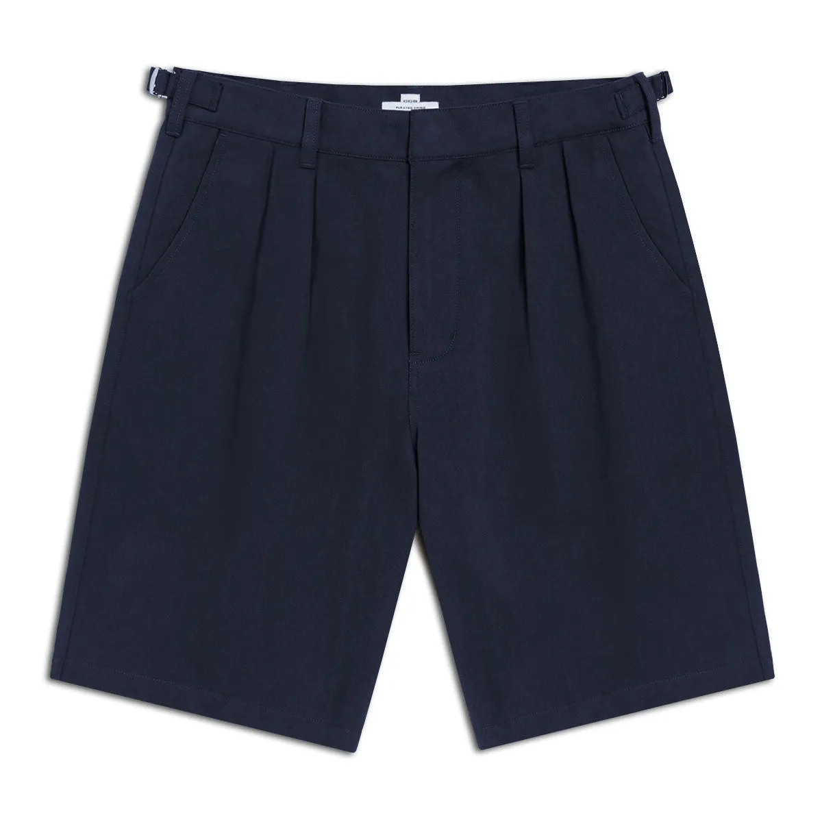 CCS Pleated Chino Shorts - Navy ElasticHem