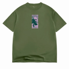 Color Bars x ODB For The Children T-Shirt - Vintage Olive Seasonal Must-Have Chilly Day Wear