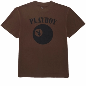 Chic Comfort Wear Low carbon footprint Color Bars x Playboy Billiards T-Shirt - Chocolate