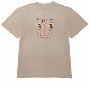 Cozy and Fashionable Classic Outfit Color Bars x Playboy Who's Your Caddy T-Shirt - Tan