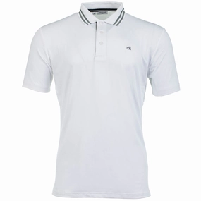 LowImpactDye Calvin Klein Madison Tech Polo Shirt - White