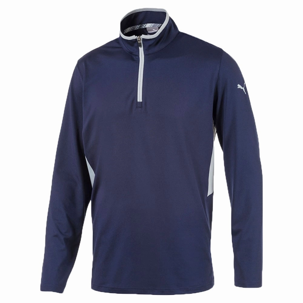 Metallic colors product duck cloth ruggedness Puma Rotation 1/4 Zip Pullover - Peacoat