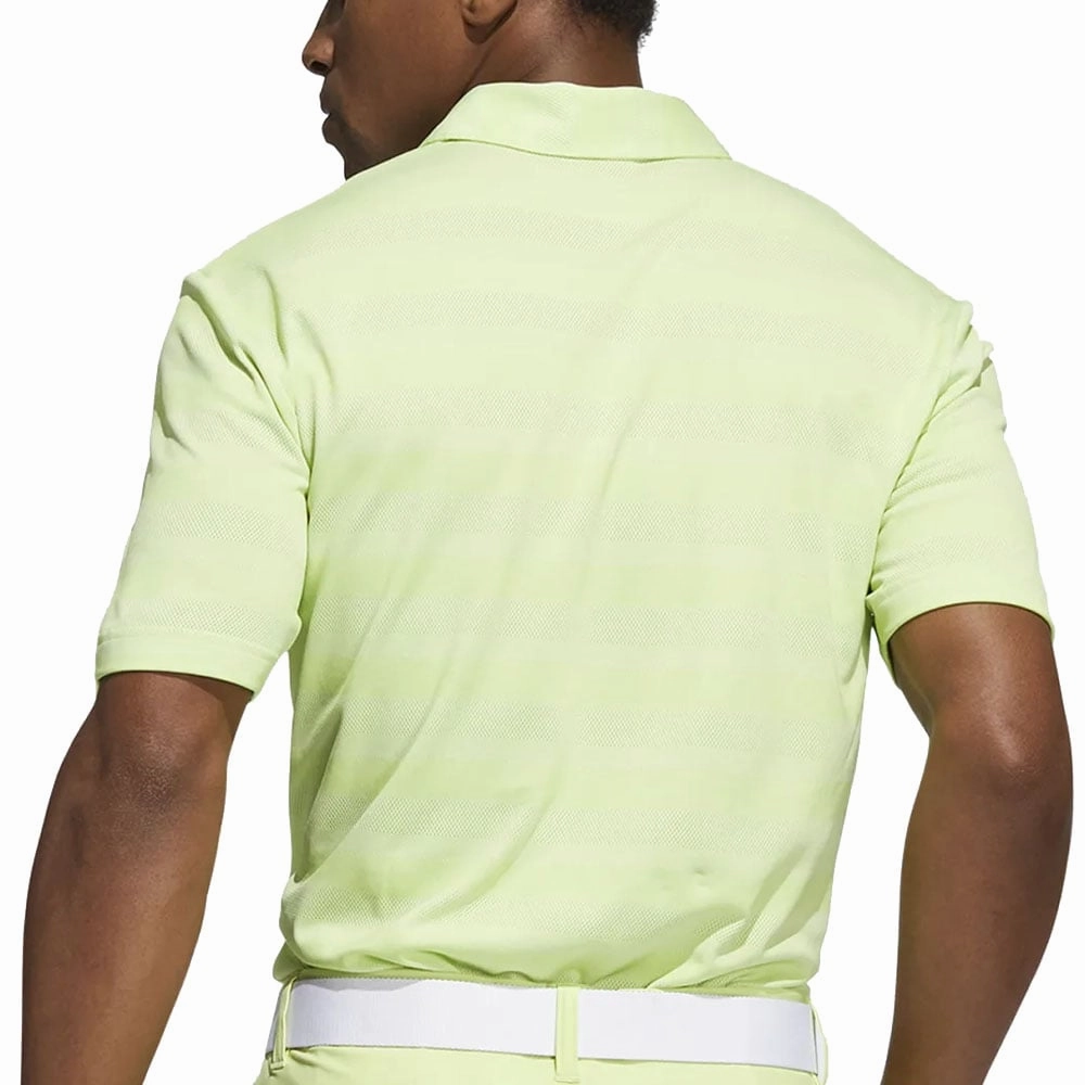 adidas Two Colour Stripe Primegreen Polo Shirt - Pulse Lime/White anti static