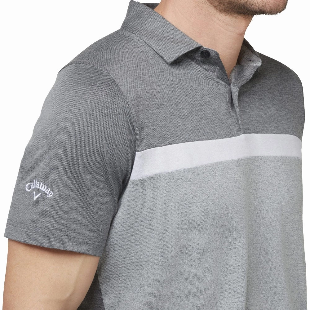 Soft and Flexible Non Toxic Materials Callaway Soft Touch Colour Block Polo Shirt - Black Heather