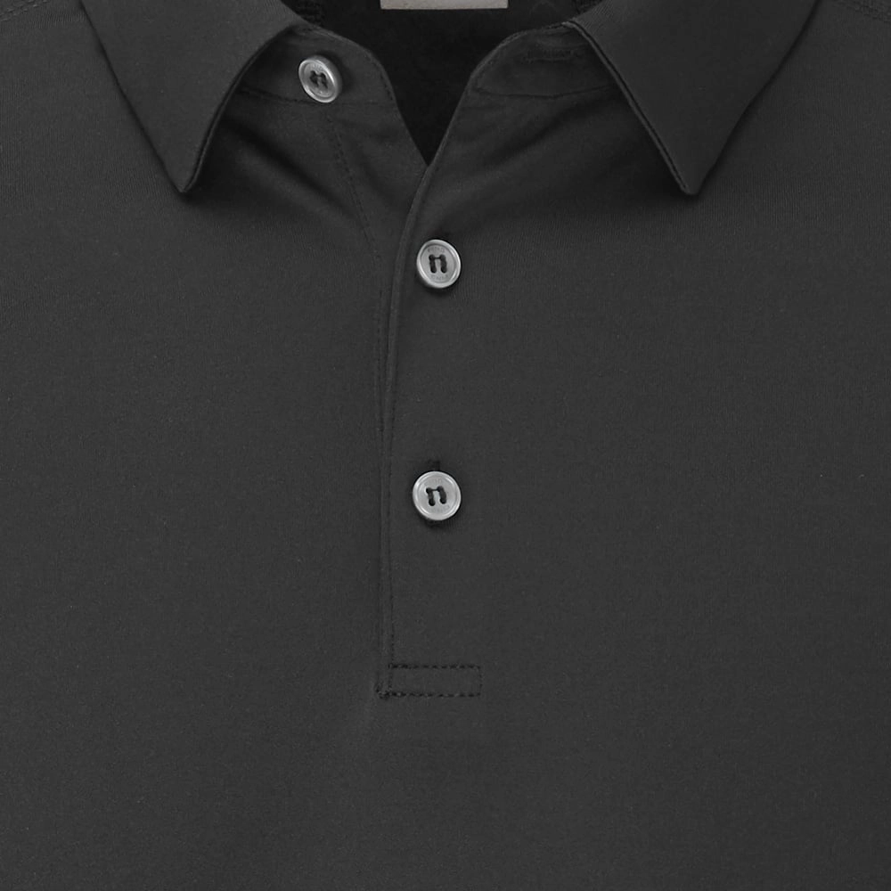 Chic and Cozy Versatile Comfort Ping Elemental Long Sleeved Polo Shirt - Black