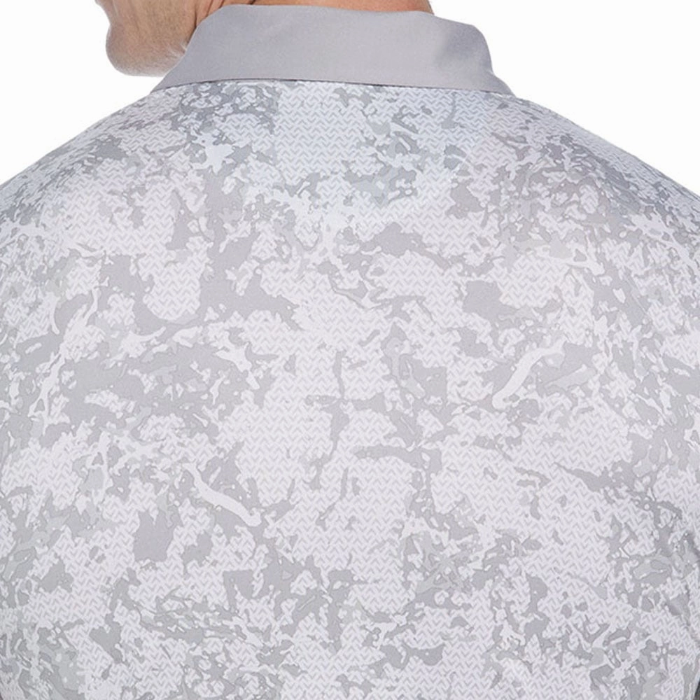 Soft and Flexible Callaway All Over Abstract Polo Shirt - Bright White