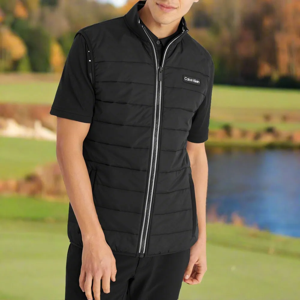 Calvin Klein Baylor Creek Hybrid Full Zip Gilet - Black Durable Zipper Closures boundary