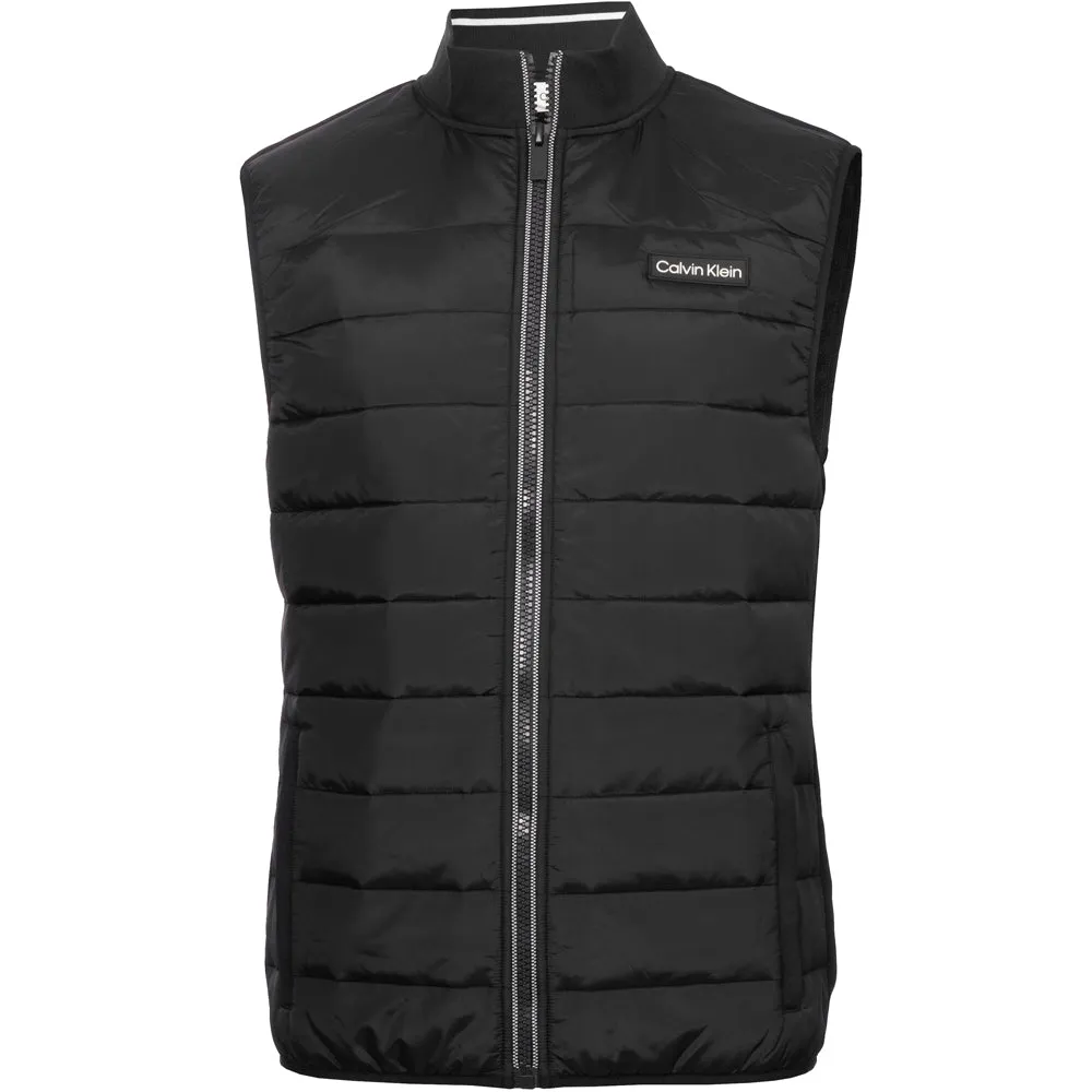 concern Industrial Strength Stitching Calvin Klein Baylor Creek Hybrid Full Zip Gilet - Black