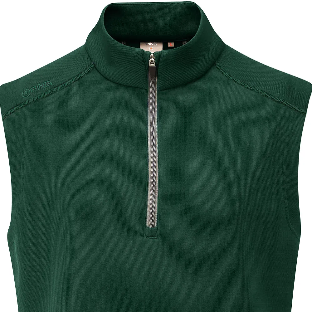 Light Reflective Trim Ping Ramsey 1/2 Zip Gilet - Pine