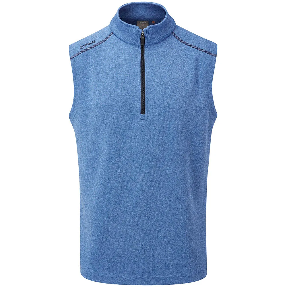 Ping Ramsey 1/2 Zip Gilet - Snorkel Blue Marl petite - plus size