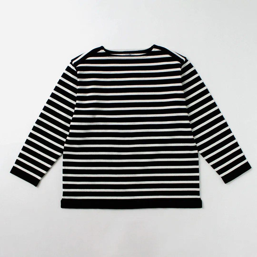 YONETOMI NEW BASIC / Wave Cotton Basque Knit Pullover Cozy and Soft