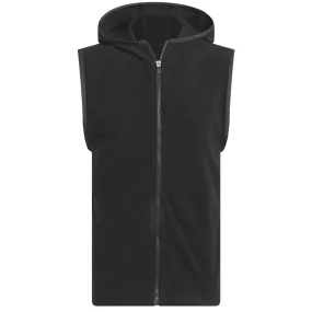 adidas Ultimate365 Fleece Hoodie Full-Zip Vest - Black made in South America moisture - wicking clothing
