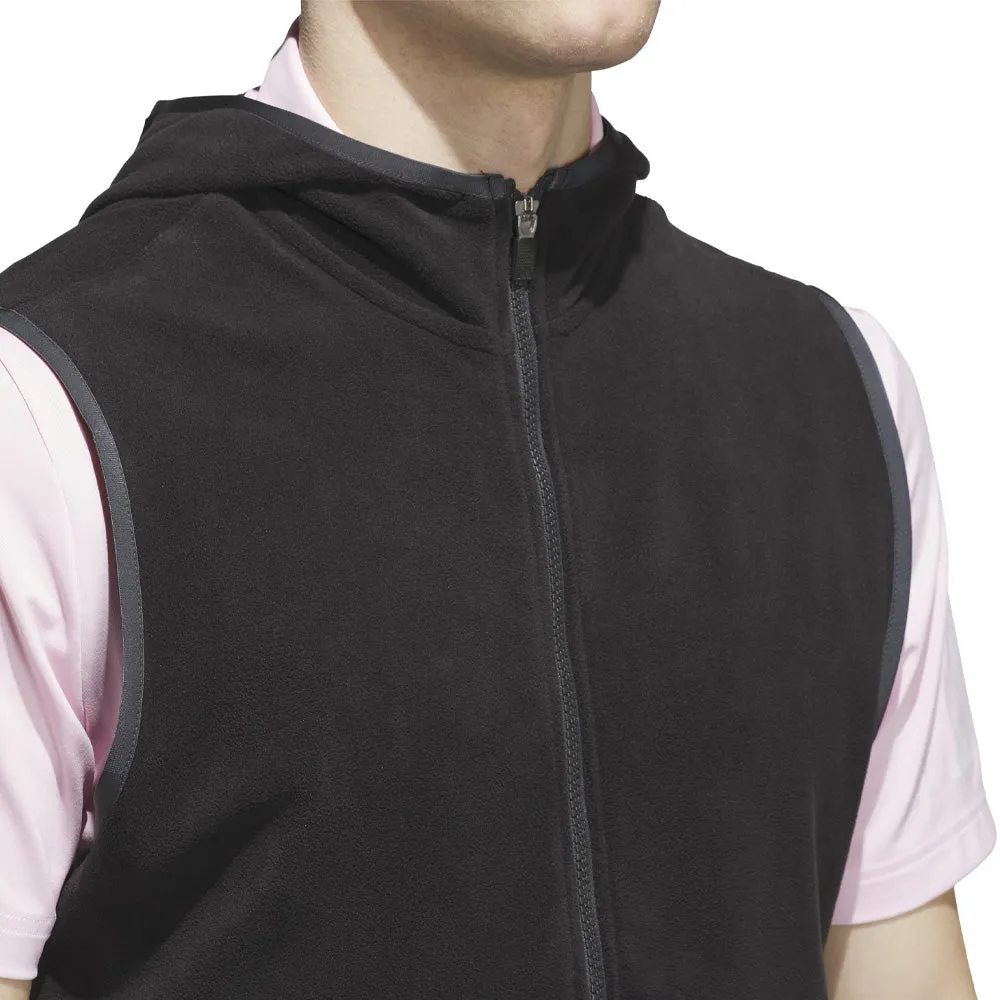adidas Ultimate365 Fleece Hoodie Full-Zip Vest - Black popular in coastal areas