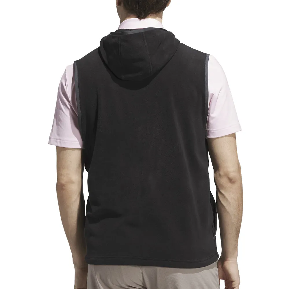 Smooth Zipper Guards frequent wear adidas Ultimate365 Fleece Hoodie Full-Zip Vest - Black