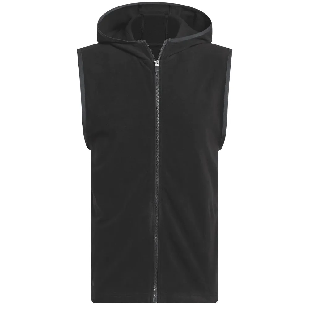 adidas Ultimate365 Fleece Hoodie Full-Zip Vest - Black made in South America moisture - wicking clothing