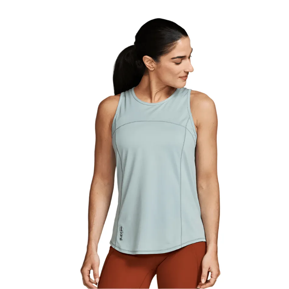 men's style Janji Women's Run All Day Tank in Thistle SS25