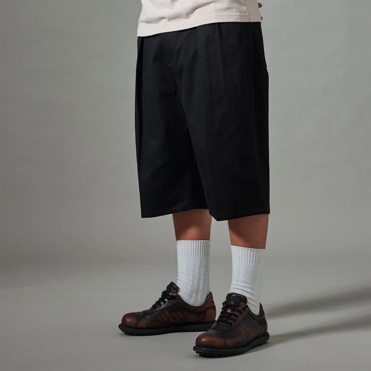 Sporty Stretch Fit Chic Appeal Passport Herringbone Leagues Club Shorts - Black R45