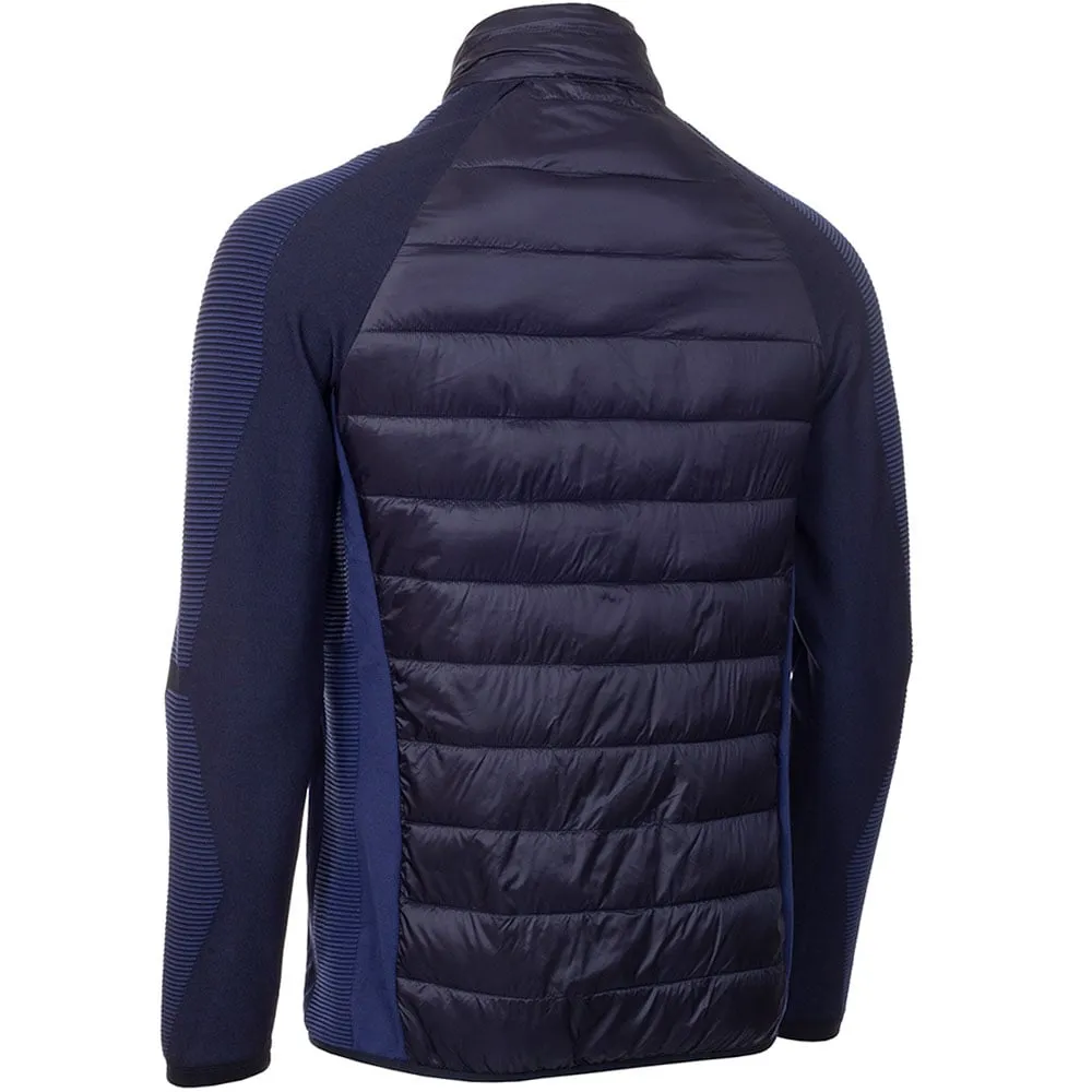 Low Profile Collar Design Calvin Klein Dynamo Tech Knit Jacket - Navy