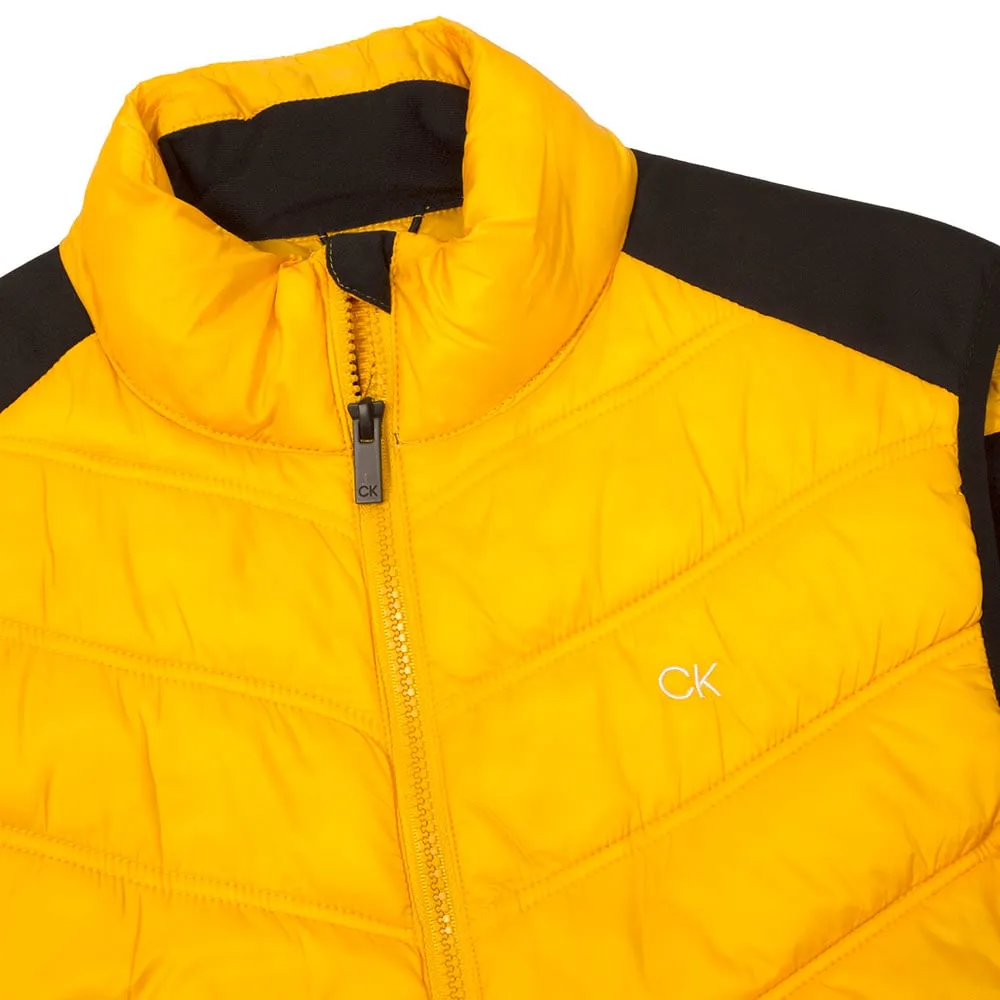 Calvin Klein Frontera Hybrid Gilet - Mustard Modern Non Irritating Lining