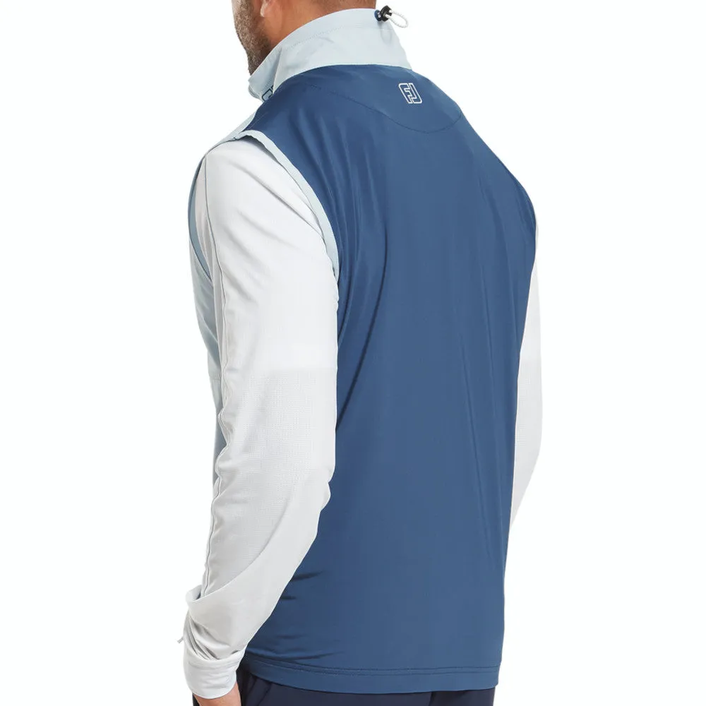 Machine washable FootJoy TempoSeries Lightweight Gilet - Skyway/Dark Denim