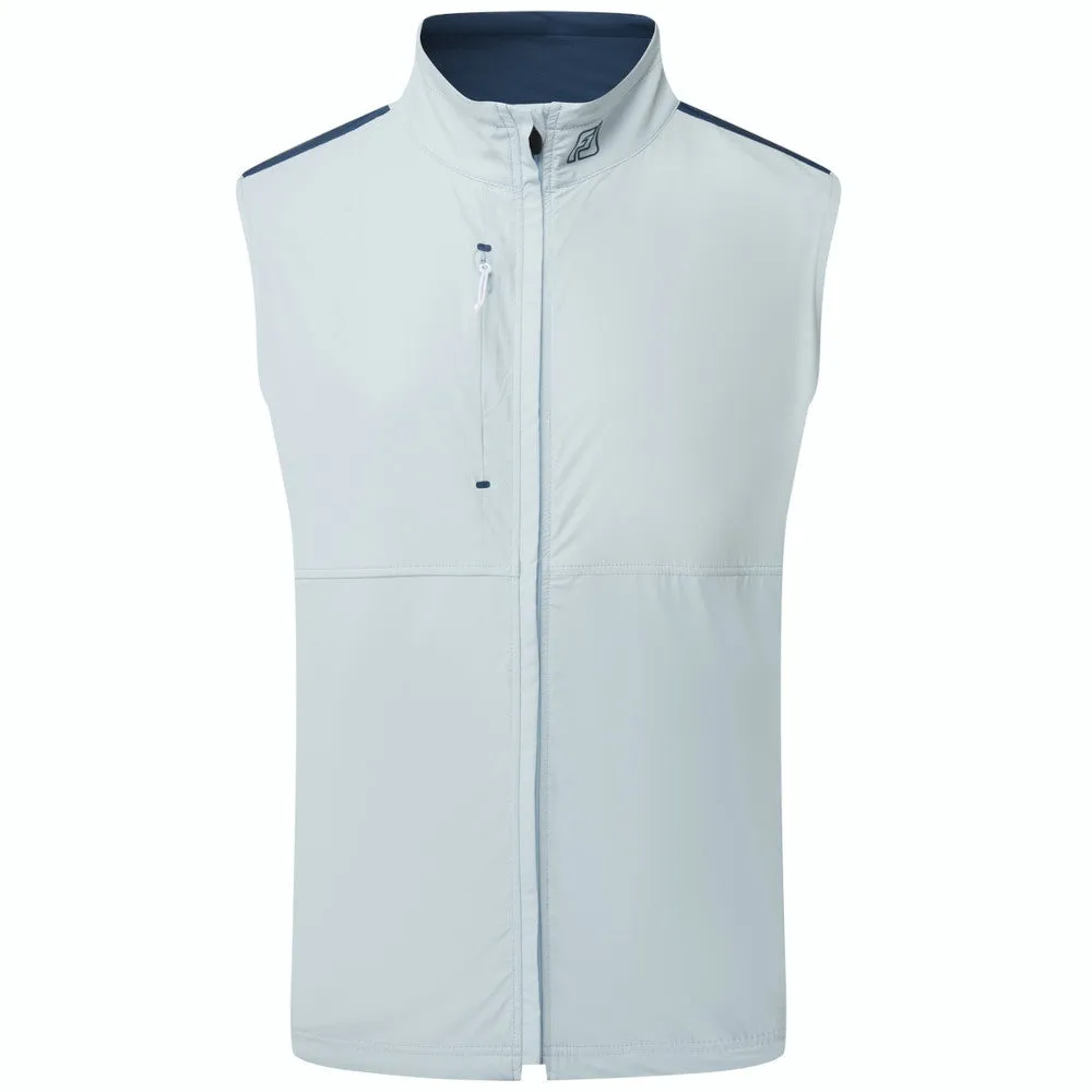 tall size Non Irritating Seams FootJoy TempoSeries Lightweight Gilet - Skyway/Dark Denim