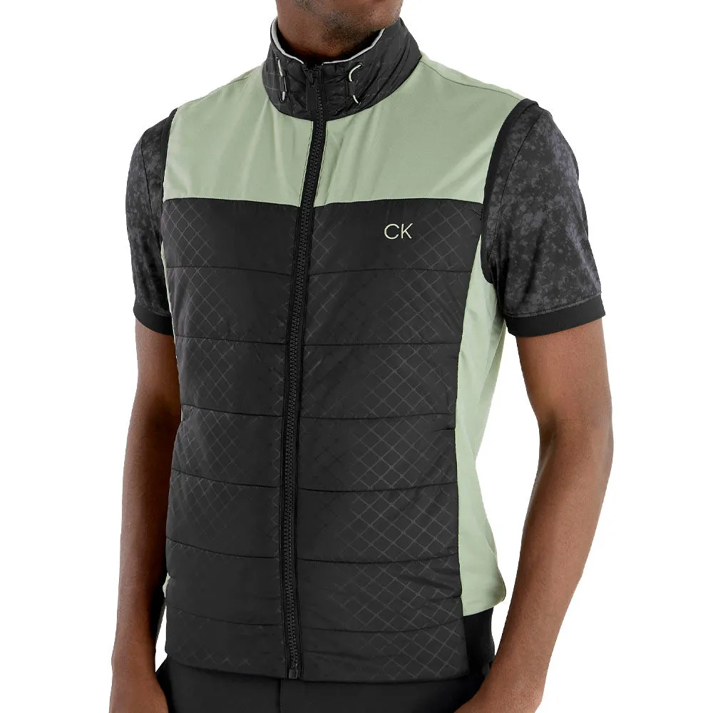 key Non Bulky Insulation Calvin Klein Malden Hybrid Gilet - Cameo Green