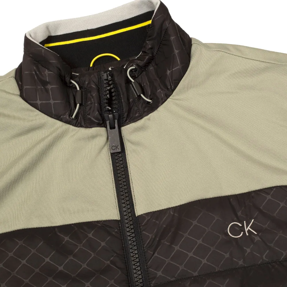 Weatherproof Sealing Fashion Trend Calvin Klein Malden Hybrid Gilet - Cameo Green