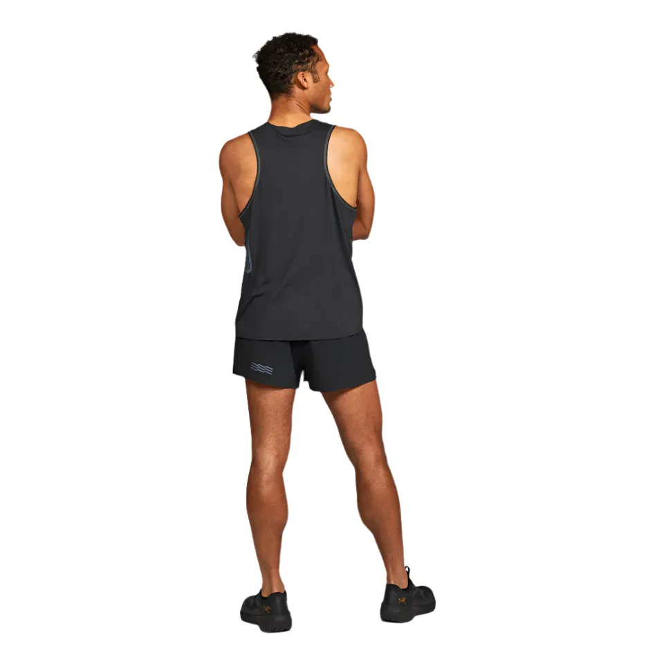 Janji Men's Pinnacle Ultra Singlet in Midnight SS25 Low Profile Logo Embossing loose fitting