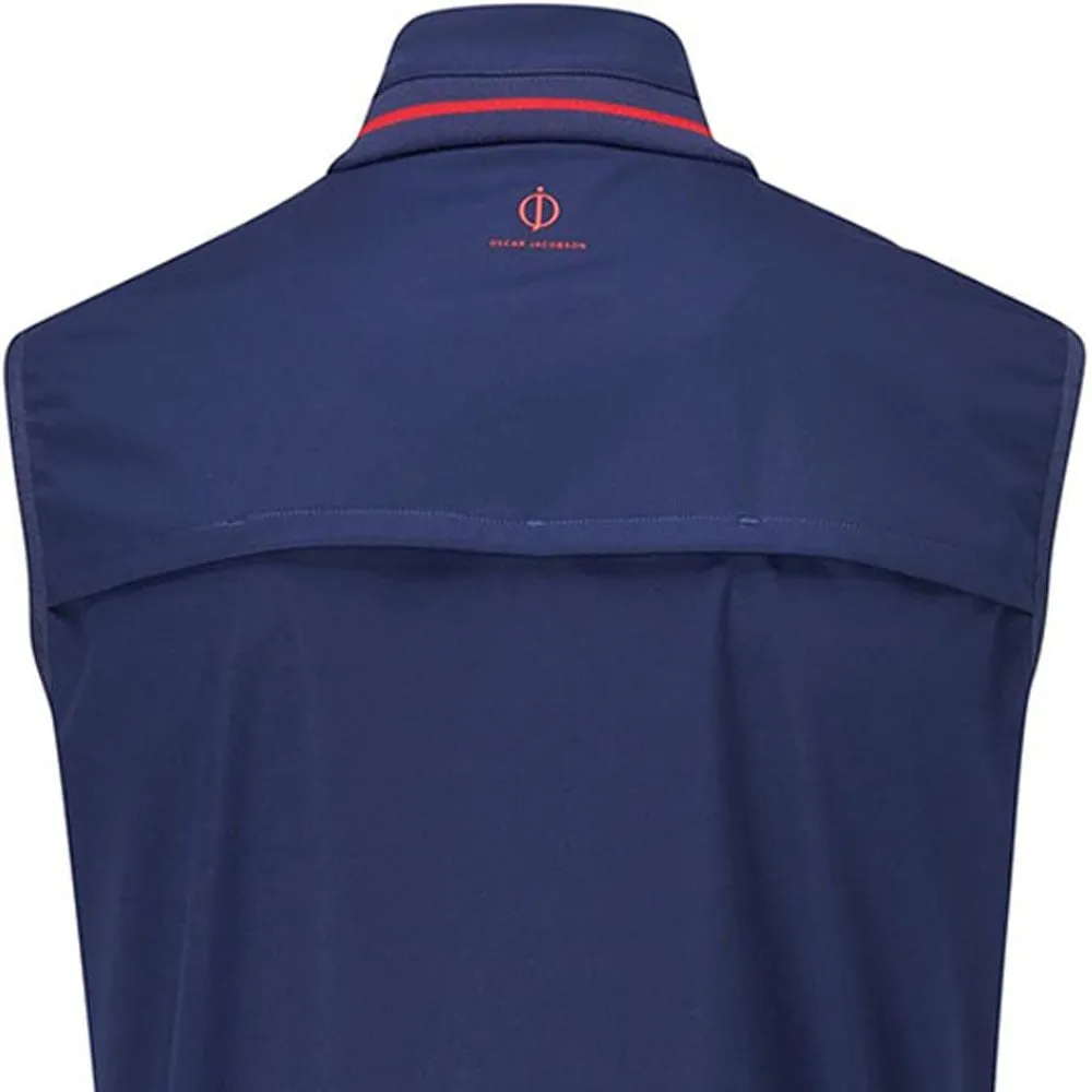 Ventilated Back decoration Oscar Jacobson Rolfe Tour Gilet - Navy/Jewel Red
