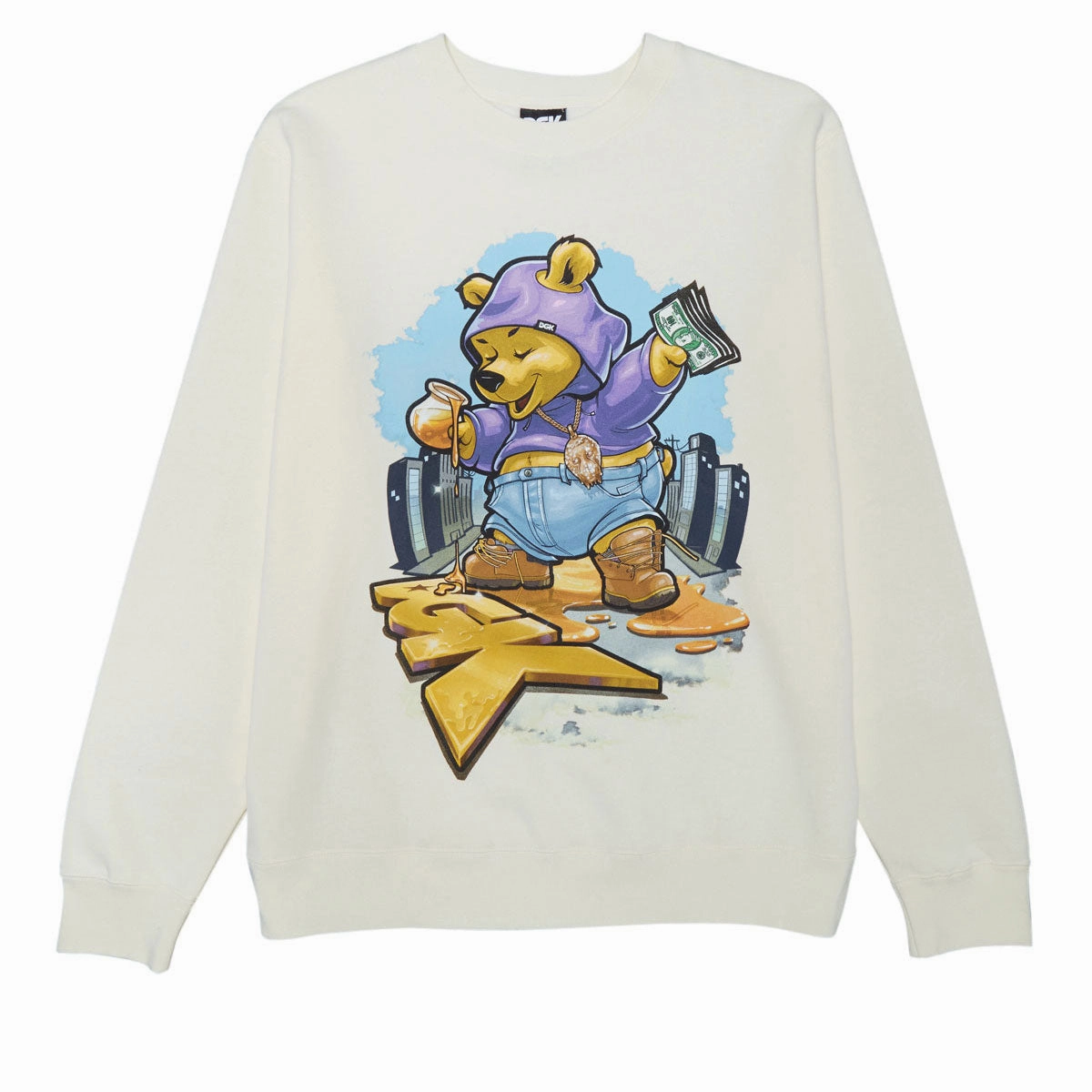 DGK Sugar Bear Sweatshirt - Bone Leopard like