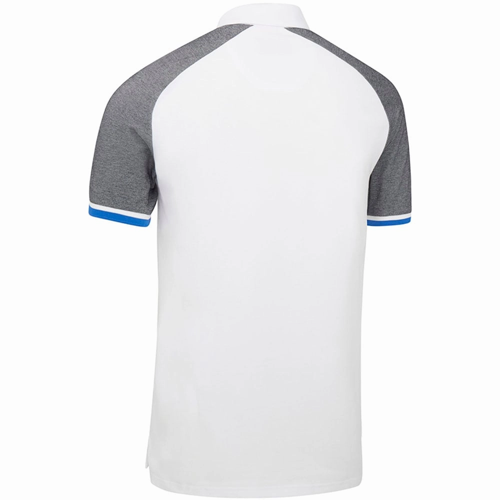 Original Penguin Raglan Colour Block Polo Shirt - Bright White Easy Fit Slim fit clothing