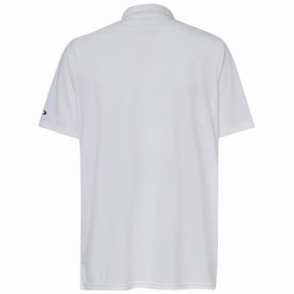 Non Toxic Materials Easy Look Oakley Azalea Stripe Polo Shirt - White Heather