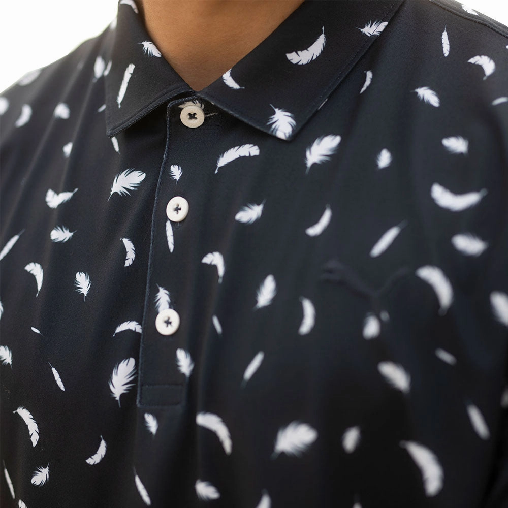 Puma Cloudspun Feathers Polo - Navy Blazer/Bright White Breezy Comfort Fit For Comfort