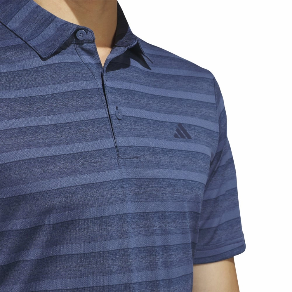 adidas 2 Colour Stripe Polo Shirt - Collegiate Navy/Preloved Ink ComfortOptimizedConstruction Classic Layer