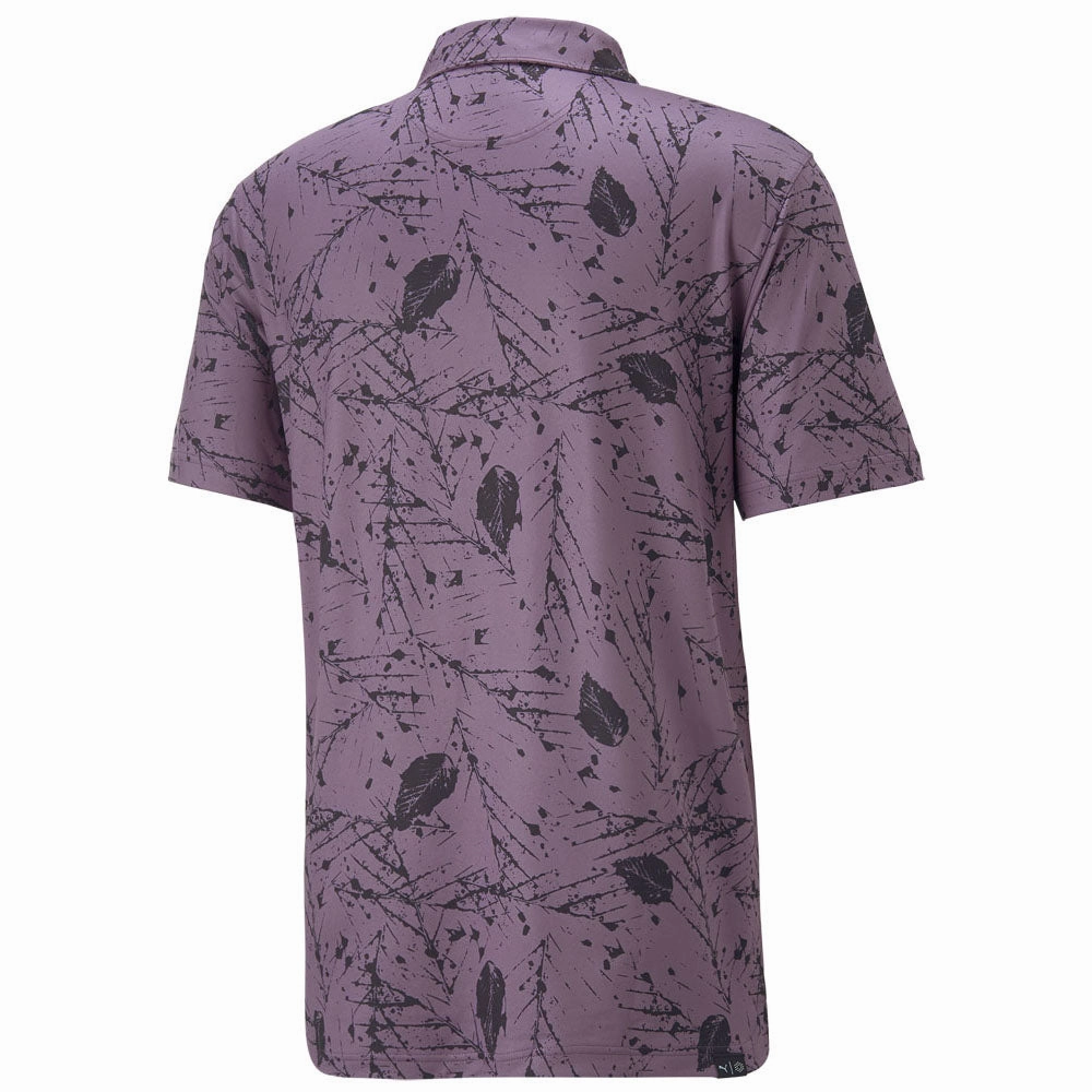 Outdoor Look Simple and Comfortable Puma Cloudspun Frequency Polo Shirt - Purple Charcoal/Black