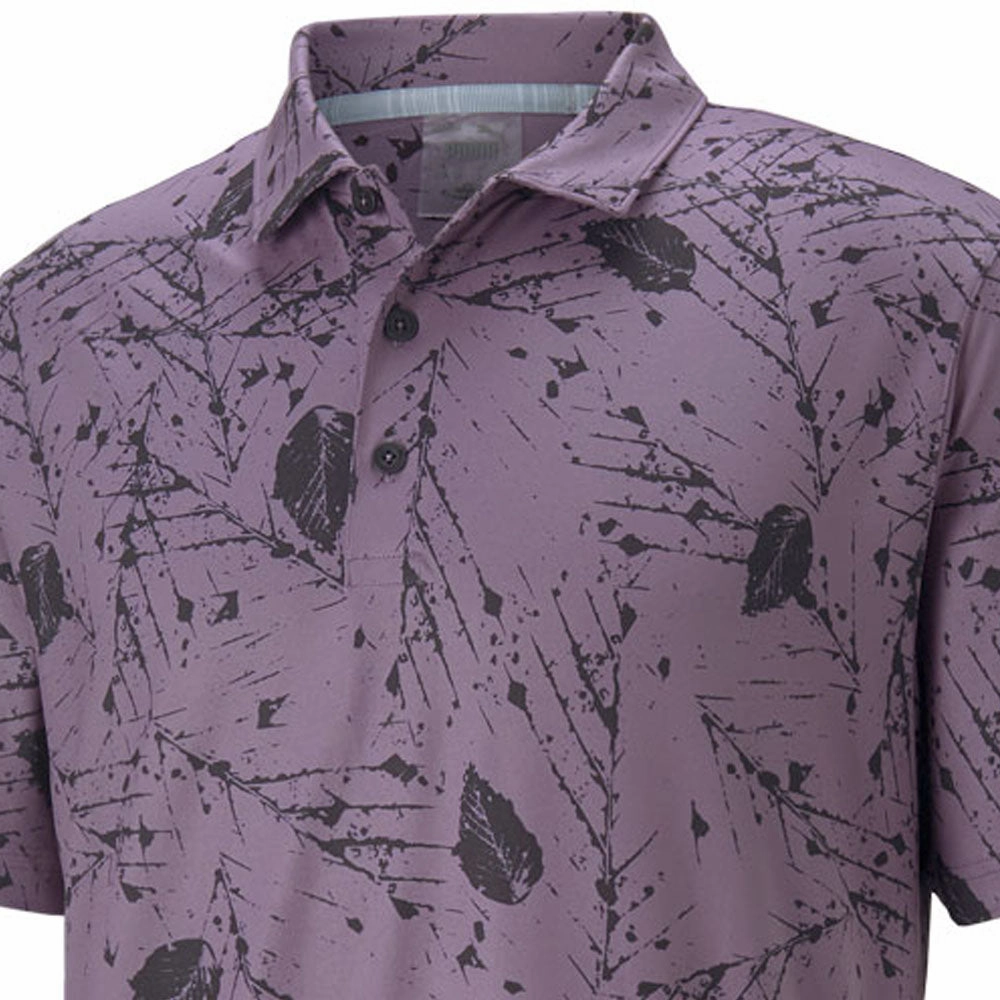 in demand Zero Waste Production Puma Cloudspun Frequency Polo Shirt - Purple Charcoal/Black