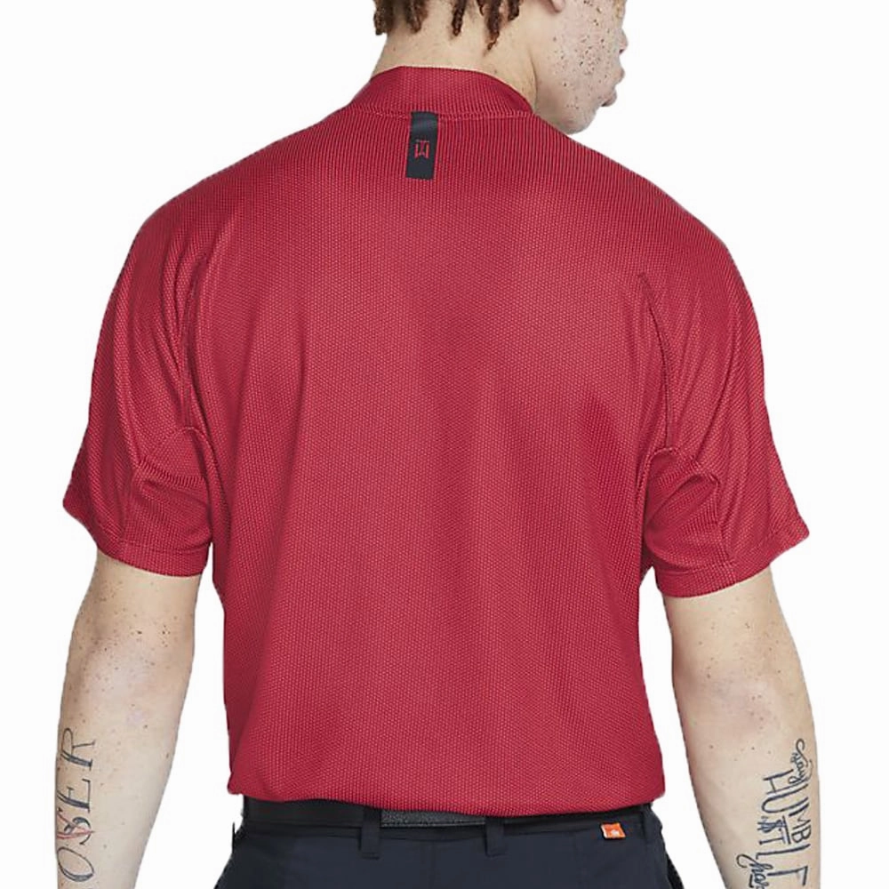 Lightweight Layer Lightweight Comfort Nike Dri-FIT Tiger Woods Dri Mock Polo - Gym Red