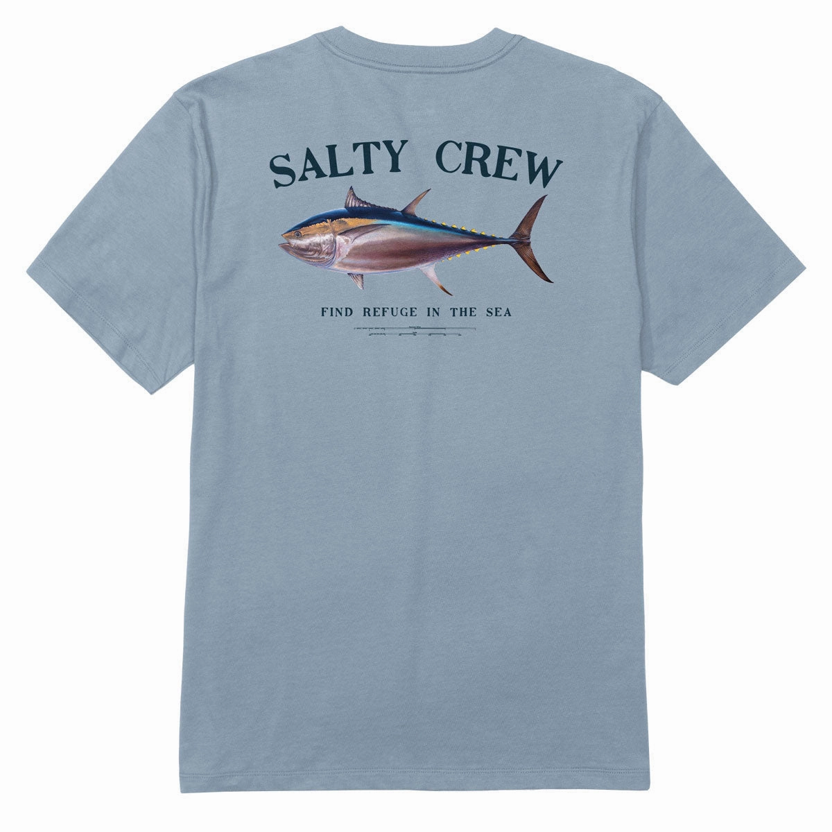 Bold Design Easy Wear Look Salty Crew Big Blue T-Shirt - Blue Fog
