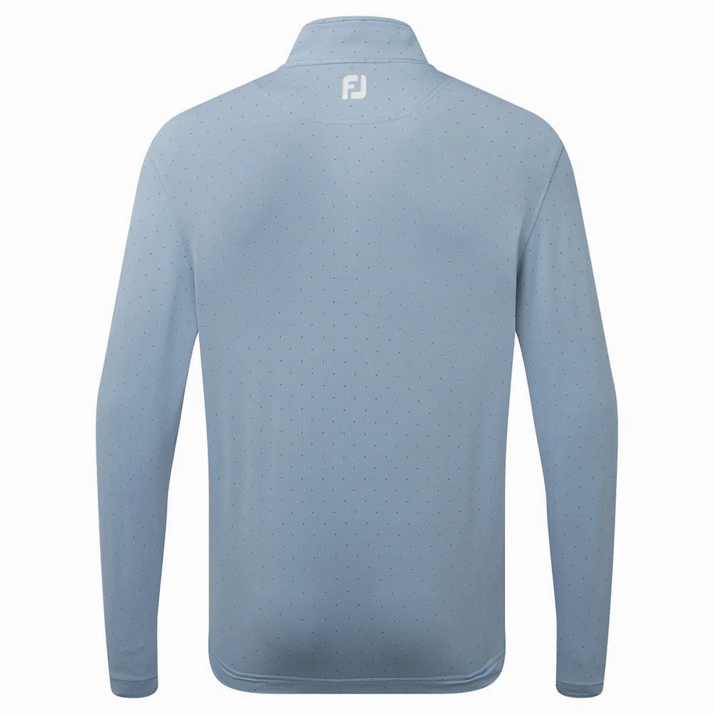 Eco Friendly product formal casual balance FootJoy Pin Dot Print Chill-Out Pullover - Denim/Bluestone/Azure