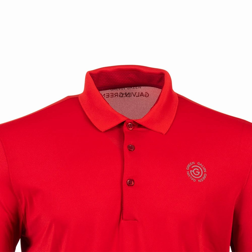 hypoallergenic material Non Irritating Collar Galvin Green Max Tour Edition Polo Shirt - Red