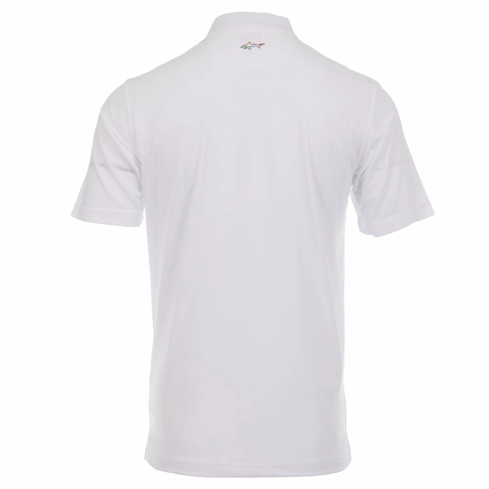 Greg Norman By ProQuip Performance Micro Pique Polo Shirt - White Simple Style AntiStaticFinish