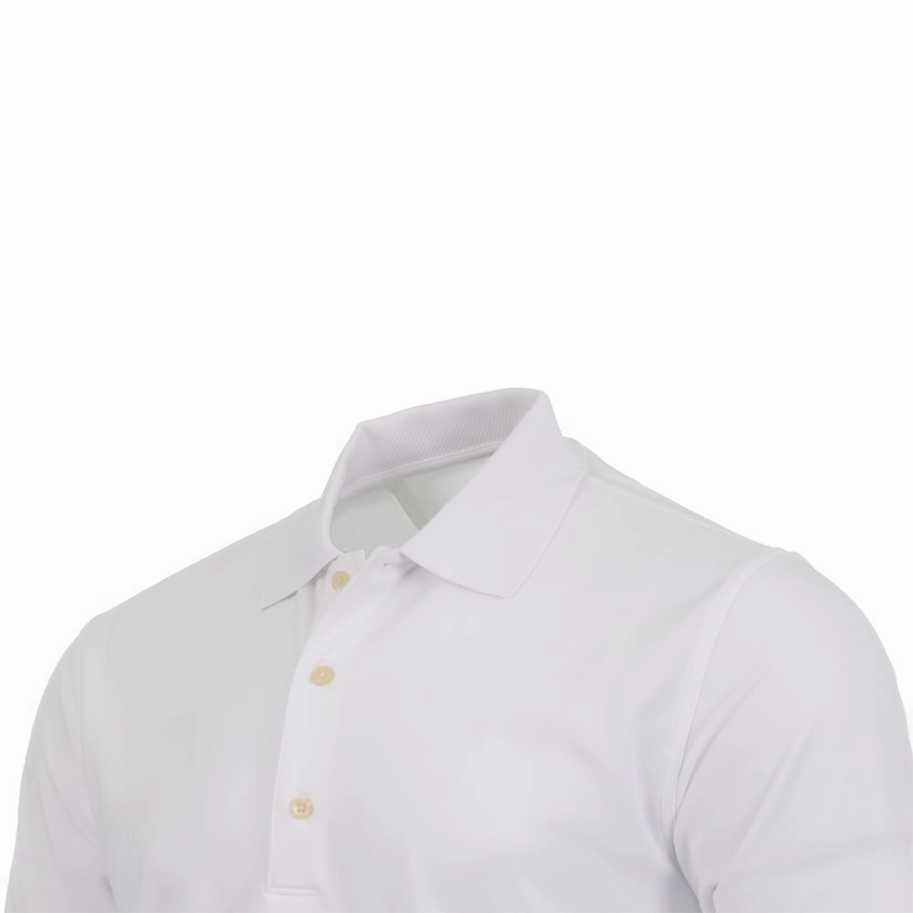 Greg Norman By ProQuip Performance Micro Pique Polo Shirt - White Weekend Look Anti Shrinkage Treatment