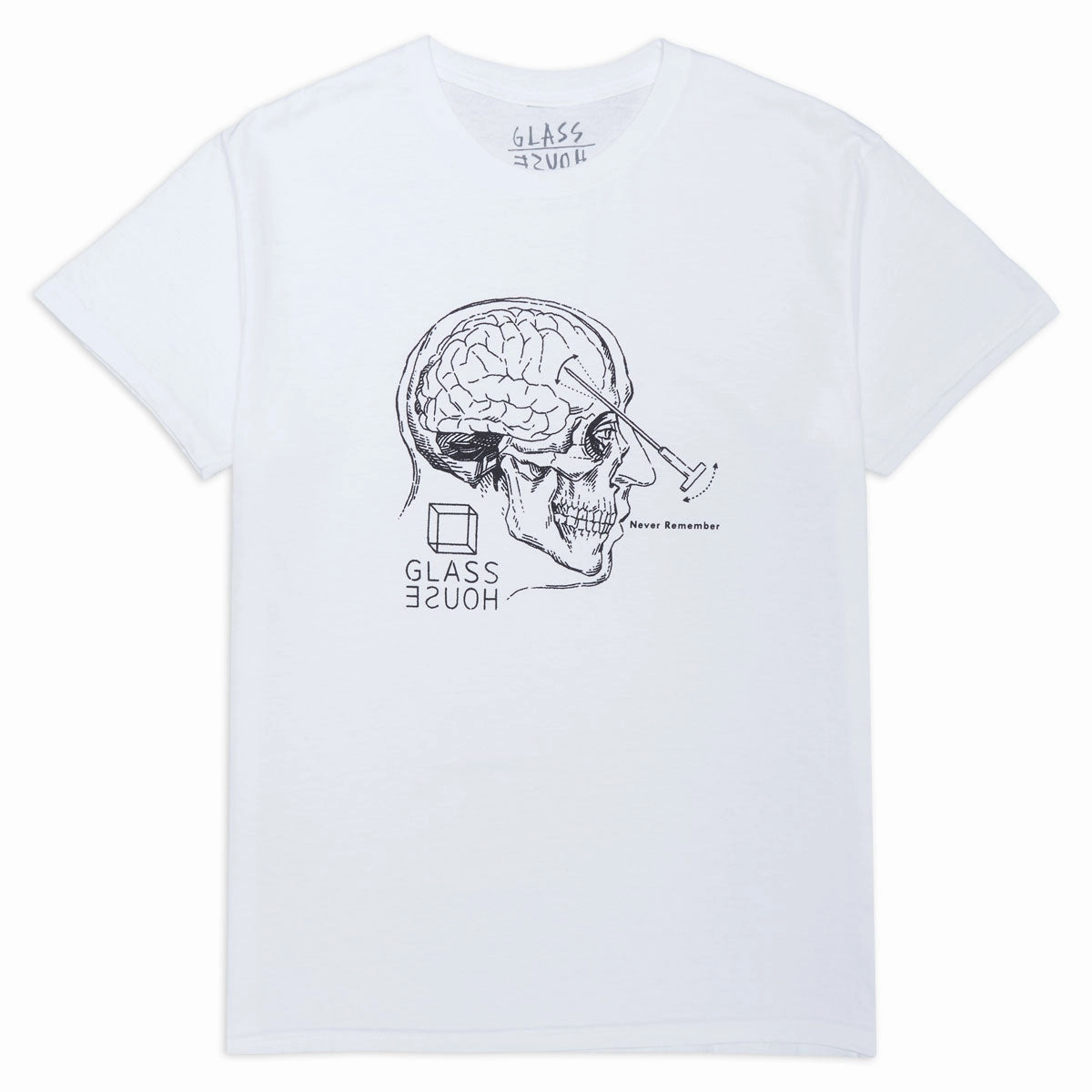 Collared formality Glass House Lobotomy T-Shirt - White