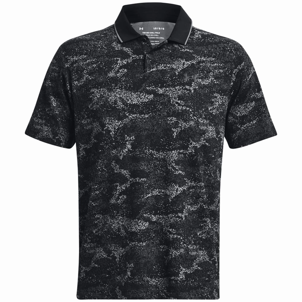 Under Armour Iso-Chill Edge Polo Shirt - Black/Pitch Grey Fun Prints