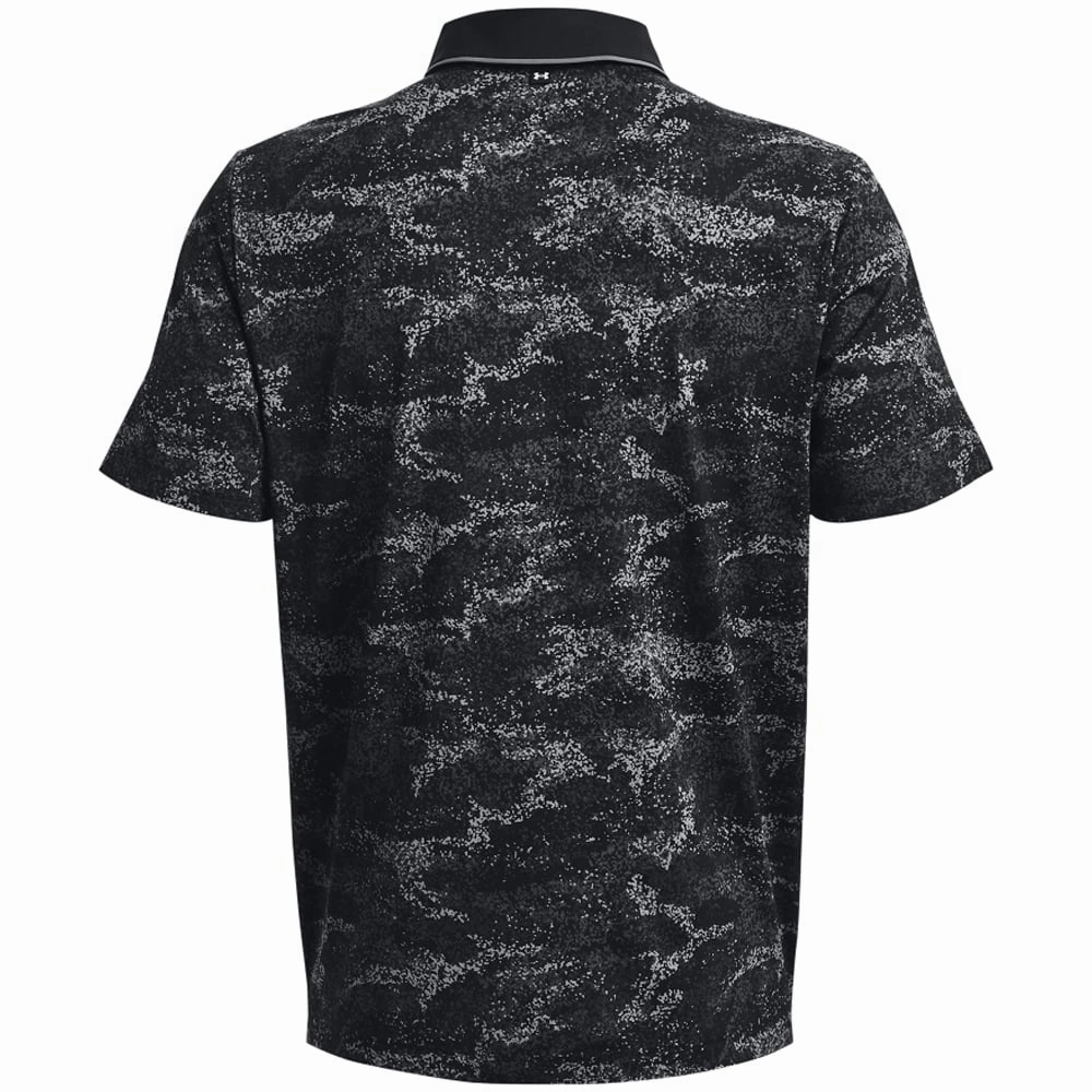 Travel Essential Ribbed Neckline Under Armour Iso-Chill Edge Polo Shirt - Black/Pitch Grey