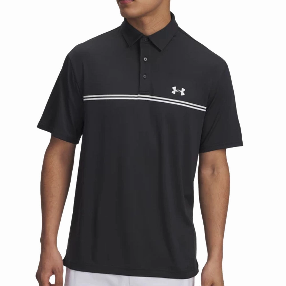 Lightweight Design Adult sophistication Under Armour Playoff 3.0 Stripe Polo Shirt - Black/Summit White/White