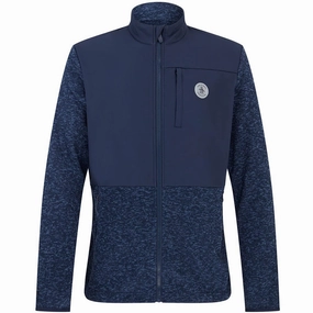 Home friendly Original Penguin 90??s Colour Block Full Zip Thermal Fleece - Black Iris Bijou