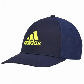 Cozy Choice All terrain adidas Golf Tour Cap - Navy Blue/Solar Yellow
