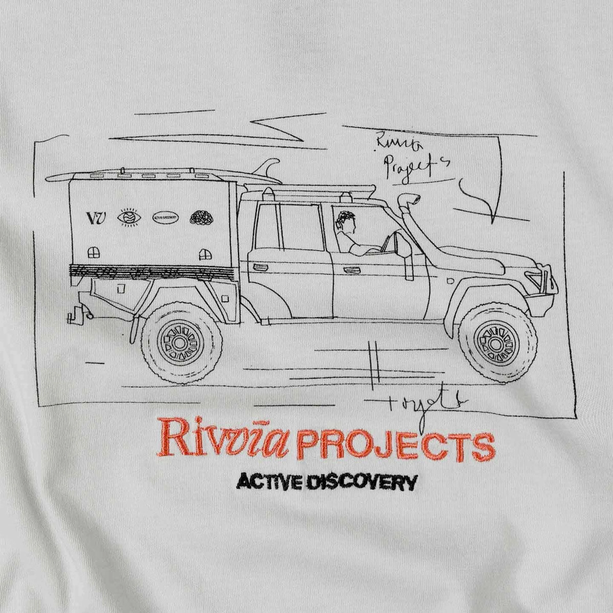 Rivvia Off Road T-Shirt - Off White Low Impact Dye Soft Texture
