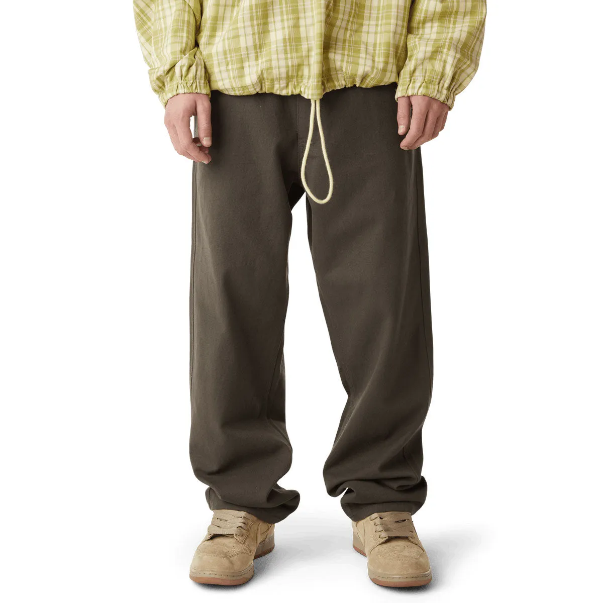 HUF Mason Pants - Cement Laser Cut Edges Chilly Layering
